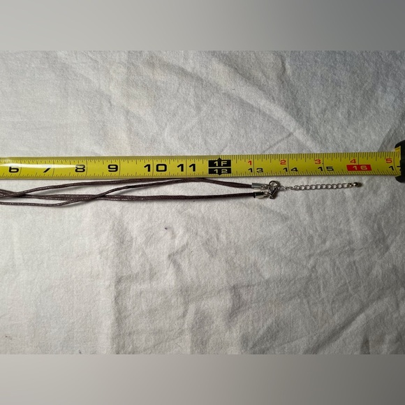 Cross Charm Necklace Silver with Turquoise - Picture 4 of 4